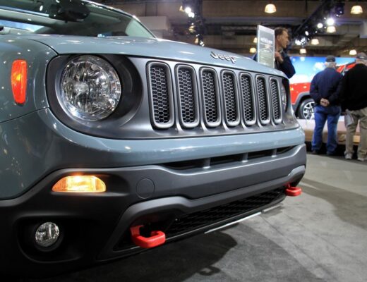 Jeep Renegade with DRLs on